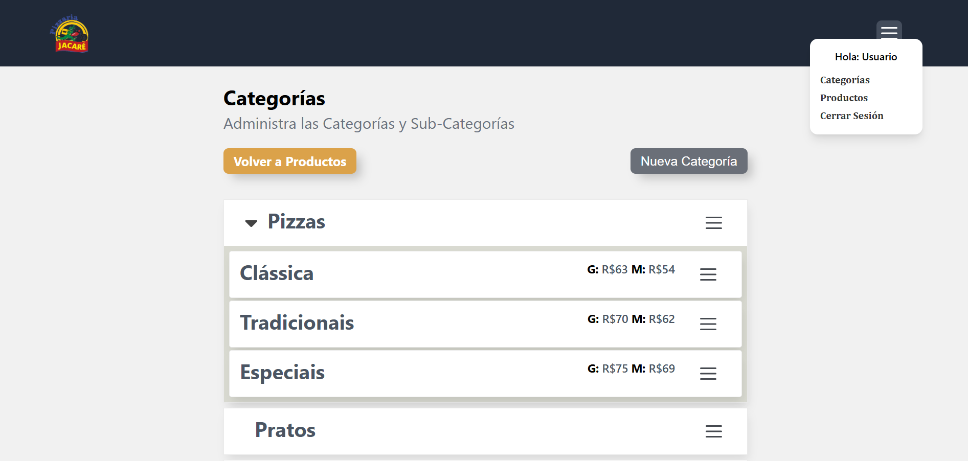 pizzaria website